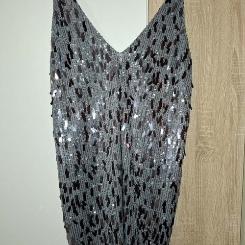 Dolce Domenica dress with sequins new, black and silver, size L