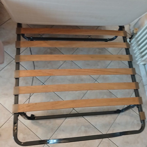 Folding bed 90x190 cm with wheels, set of 2