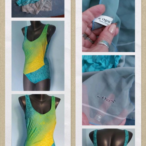 Swimsuit and pareo set like new, sizes XL to 2XL