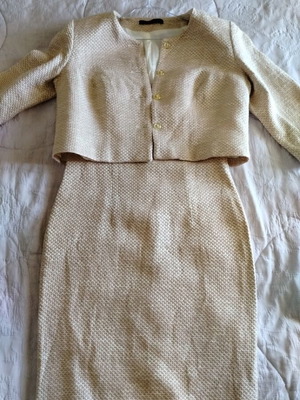 Raxevsky dress and jacket set like new, beige
