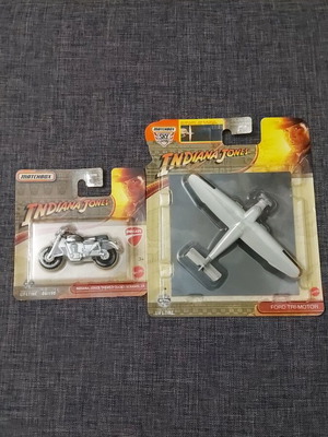 Indiana Jones collectible models new, pack Ducati Scrambler and Ford Tri-Motor
