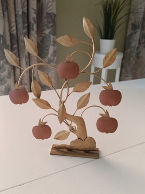 Metal decorative Dermitzakis pomegranate tree like new, symbol of prosperity