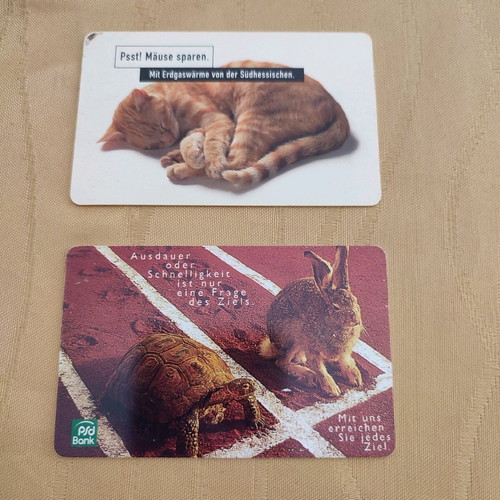 German phone cards like new, 2 different, 5,000 copies