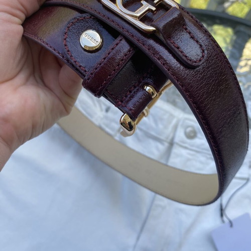 Guess leather belt, red, size 95