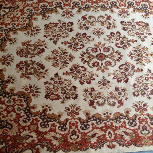 Wool rug used, classic style, thick pile, 150x230 cm