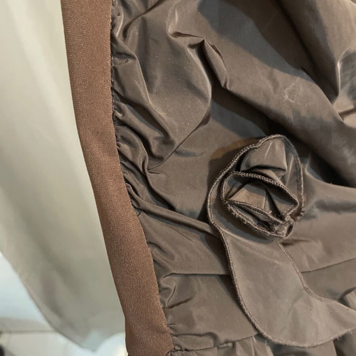 Asymmetric dark brown dress made in Italy small like new