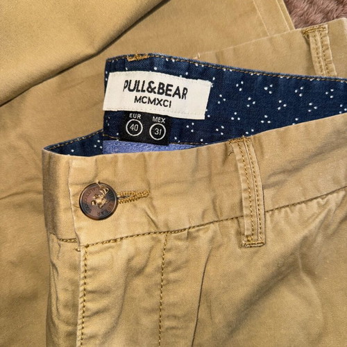 Pull&Bear men's chino pants size 40 like new, beige