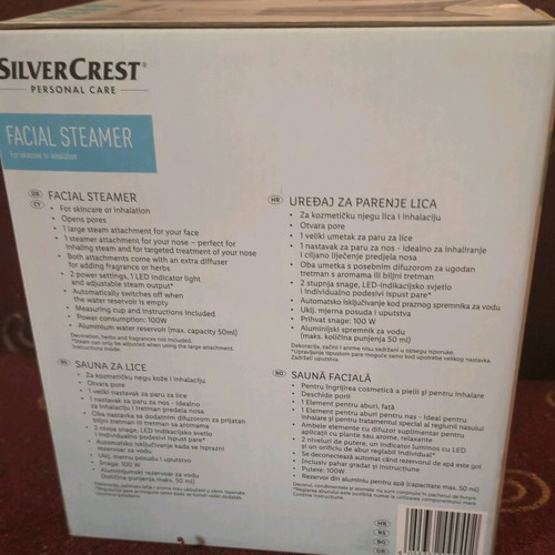 SilverCrest facial steamer new, unused in box