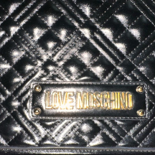 Love Moschino shoulder bag used, black with pouch