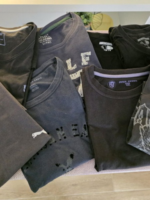 T-shirt μεταχειρισμένα, πακέτο 8, μεγέθη XL-XXL, μαύρο και μπλε