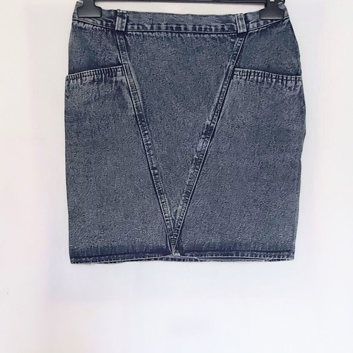 Denim skirt vintage with ruffles, used, size M