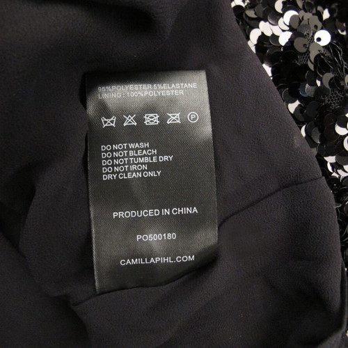 Camilla Pihl Tony sequin black blouse size S new with tag