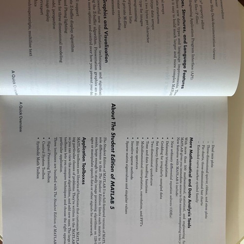MATLAB The Language of Technical Computing Version 5 new