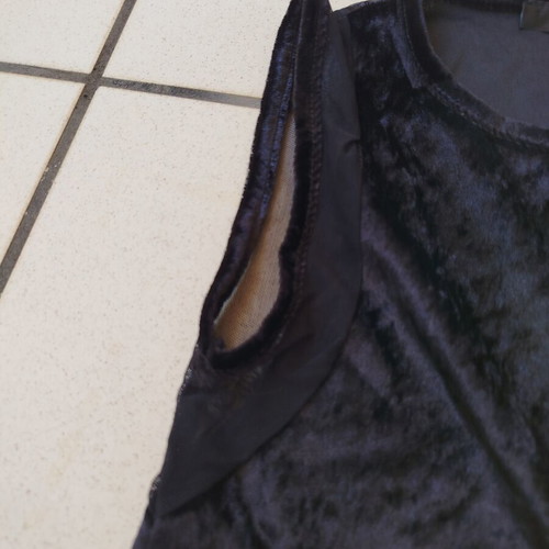 Velvet sleeveless crop top Anel like new, black