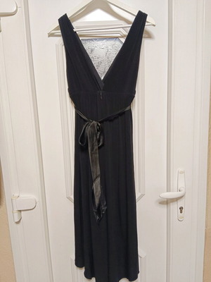 Shelli Segal black midi evening dress, size L