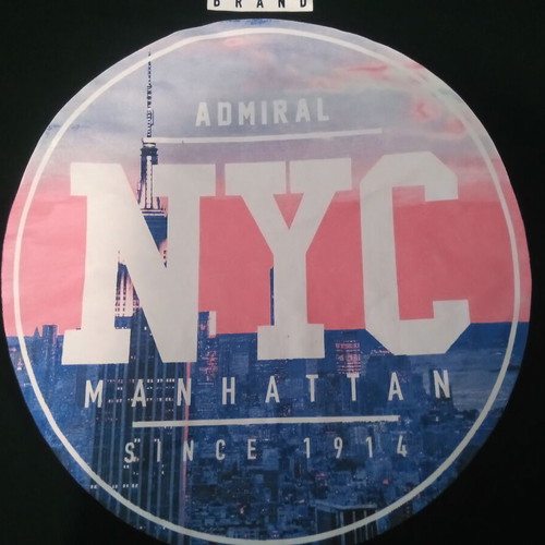 Admiral black t-shirt with short sleeves XXL like new