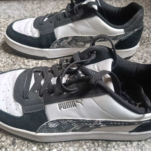 Puma trainers size 40 like new, black and white