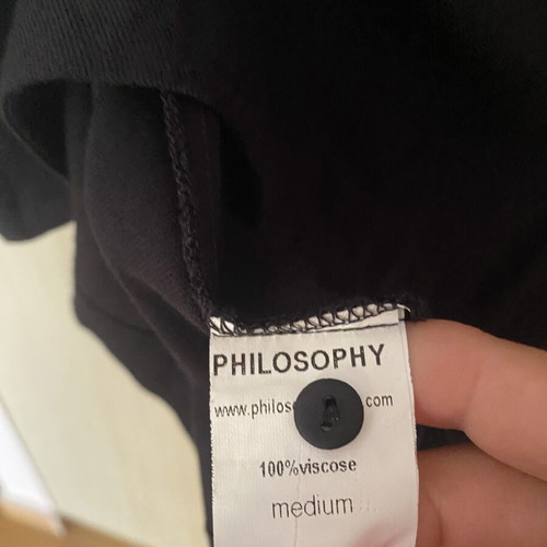Philosophy black asymmetrical viscose blouse M/L