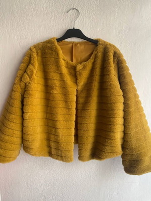 Γούνινο jacket σαν καινούργιο, χρυσαφί, made in Italy