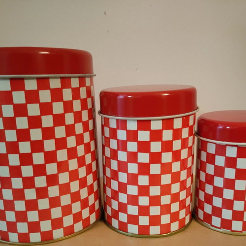 Vintage metal tins set of 3 new