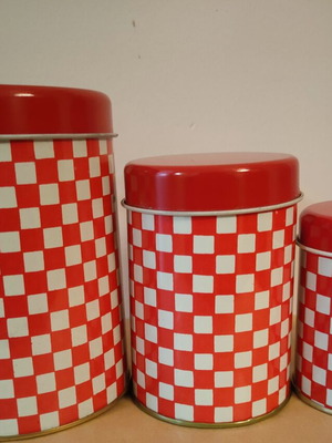 Vintage metal tins set of 3 new