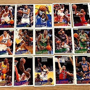 21 μόνες κάρτες NBA Fleer 1994 Πακετο