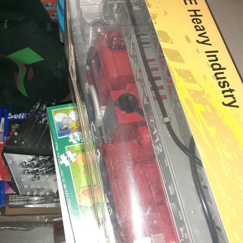Toy truck new red with ladder, lights and sounds