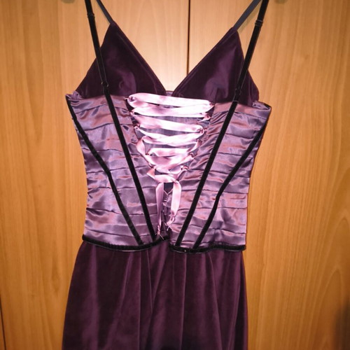 Tassos Mitropoulos Mini Dress like new, velvet and satin corset detail, medium
