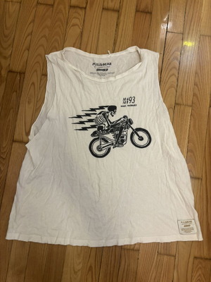 Pull & Bear Marc Marquez MM93 Tank Top like new, off-white