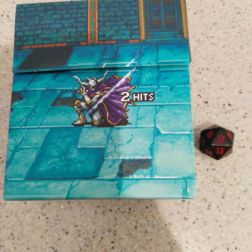 Magic the Gathering storage box with Final Fantasy dice like new
