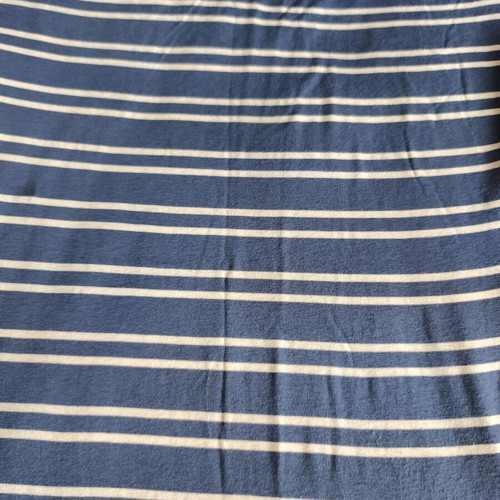 Striped long dress with side slits like new, blue and white