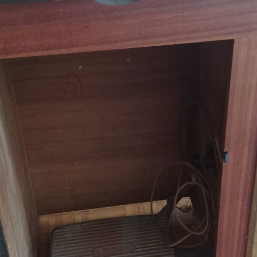Zampa sewing machine used, vintage 70s with cabinet