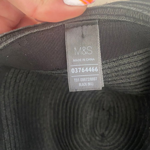 Marks & Spencer ladies black animal print beach hat