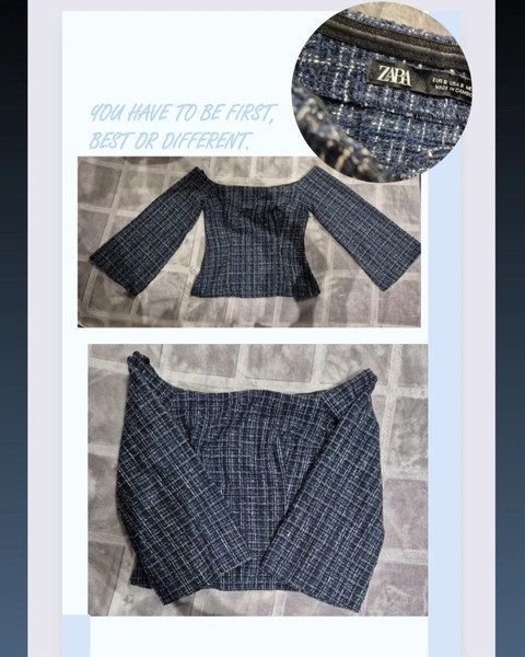 Zara top με μανίκια μακριά