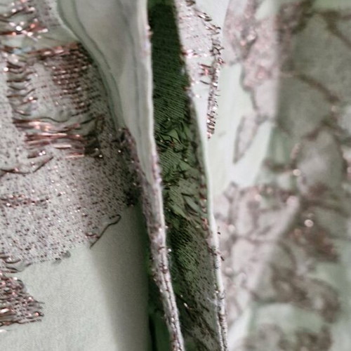 Clement Ribeiro Pure Silk Green Dress L Like New Wedding Baptism