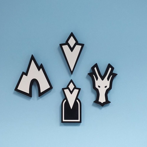 Skyrim Quest Markers 3D Printed set new, 4 pieces