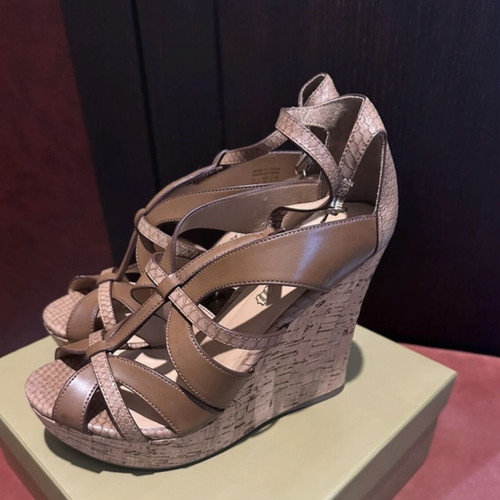 Aldo platform shoes used, brown, size 38