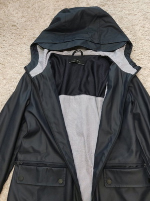 Zara waterproof jacket blue like new, size S