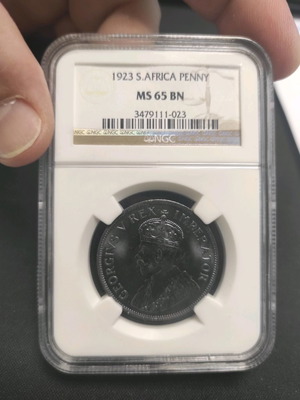 1923 S.Africa Penny MS65 coin new