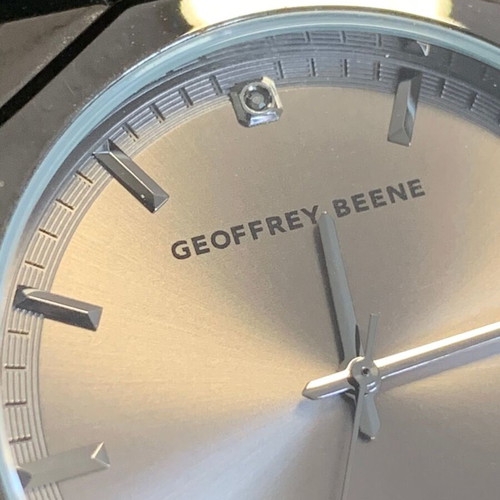 Geoffrey Beene Black Diamond men's watch used with gray dial