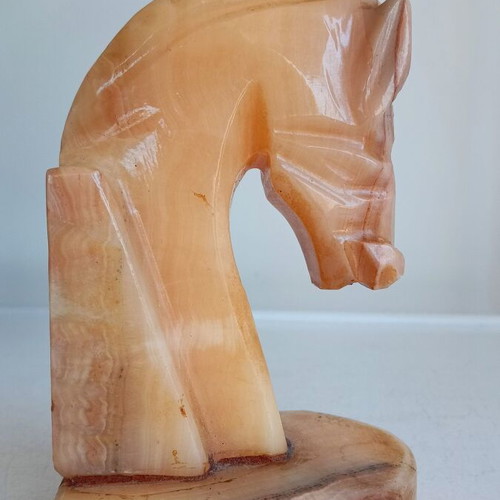 Onyx horse head statue like new