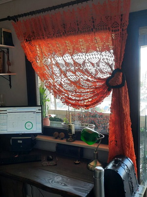 Handmade Crochet Curtain like new