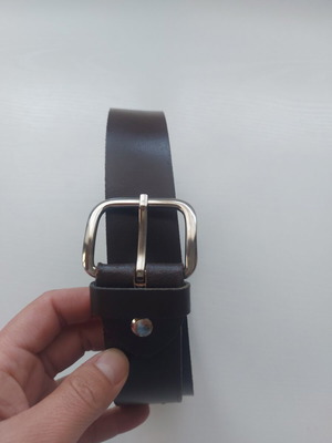 Men's belt 120cm used, leather, brown