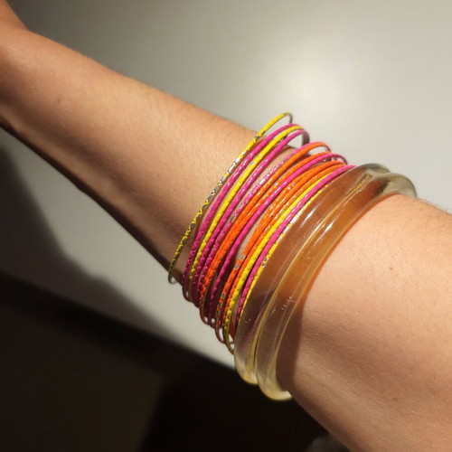 Bracelets like new, set with various designs and colors