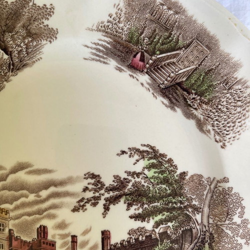 Johnson Brothers plates set of 3 used, hand-painted, 25.5 cm