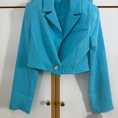 Mini skirt and jacket set turquoise one size new