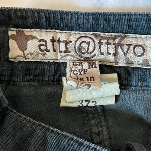 Vintage Attrattivo Corduroy Skirt used, size M, black and grey