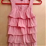  Παιδικό σετ: Αμάνικη ροζ μπλούζα με βολάν & παντελόνι καμπαρντίνα, Νο 13/14