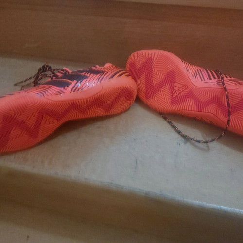 Adidas football shoes size 42 like new, black and orange