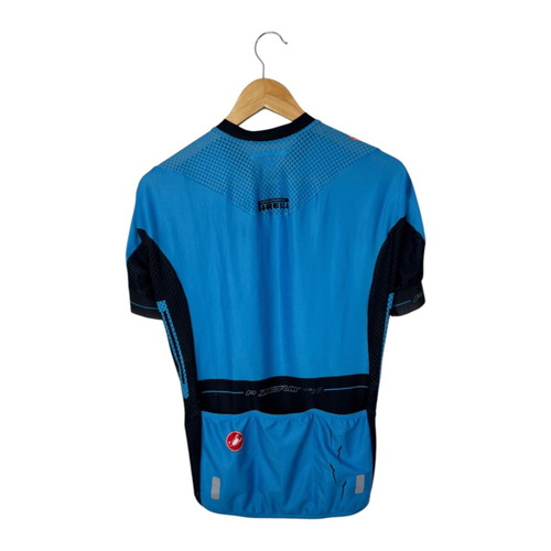 Castelli x Pirelli Design cycling jersey used, blue/black, size L